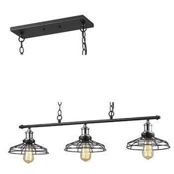 Radiant RP180 Grid Pendant E27 3X40W 230V Black and Chrome