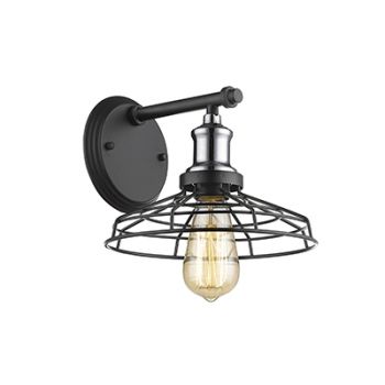 Radiant RP183 Grid Wall Light E27 40W 230V Black and Chrome