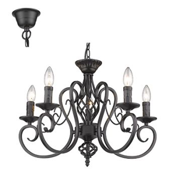 Radiant RP188 5LT Chandelier E14 5X40W 230V Black