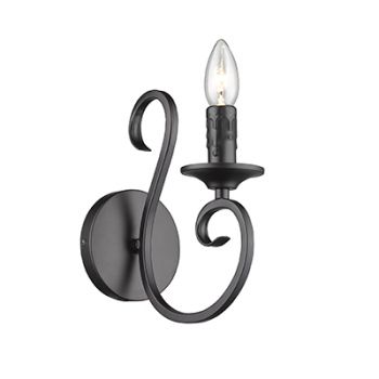 Radiant RP191 Wall Light Up facing E14 40W 230V Black