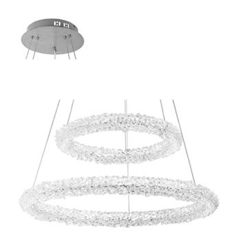 Radiant RP207 LED Pendant Light Crystal 60W 4000K Satin Nickel
