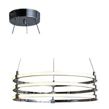 Radiant RP218 3 Circles Metal Aluminium LED Pendant Light 84W Chrome