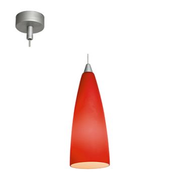 Radiant WYN-PB15-SS/R (RP234R) Pendant 230v - Fine Satin Silver and Red