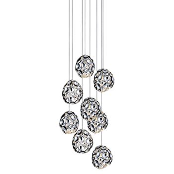 Radiant RP245, RP246, RP247 Metal Pendant 8 x E27 220 x 520 (Multiple Colours/Finishes)