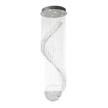 Radiant RP297 Crystal Pendant Chrome/Clear crystal 7lt Chrome and Clear