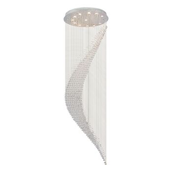 Radiant RP300 Chandelier 230V - Swirl 12-Light Chrome and Clear