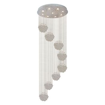 Radiant RP310 9 Light Bell Chandelier Crystal GU10 9x50w Chrome