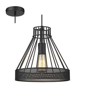 Radiant RP346 Grid Pendant Light 1 X E27 Black