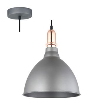 Radiant RP84 Metal Pendant 270mm 1XE27 1X40W Grey/Copper