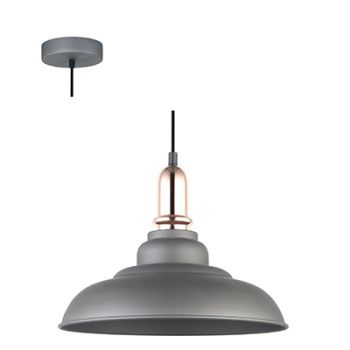 Radiant RP85 Metal Pendant 315mm 1XE27 1X28W Grey/Copper