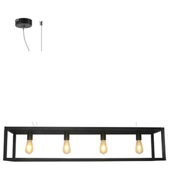 Radiant RP86 Metal Pendant 4XE27 Black