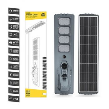 Radiant RPR363 Solar Street Light with 4G Camera LED 62w = Traditional 400w