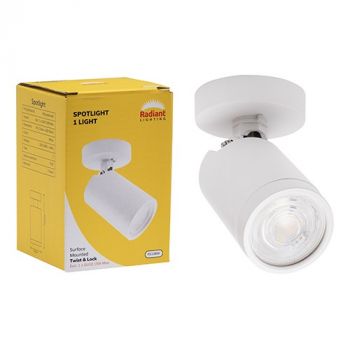 Radiant RS148W Spotlight 1LT Surface Mount Twist and Lock White