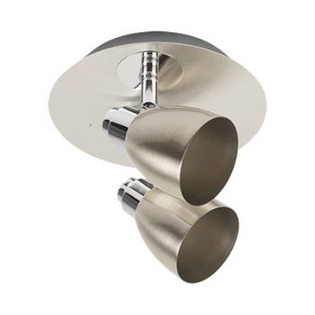 Radiant RS96SC Spotlight 230V 2X50W - Nix plate 2-Light Satin Chrome
