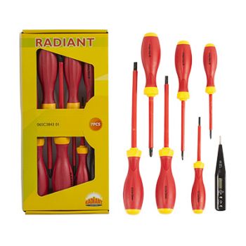 Radiant RTI16 ScrewDriver 7pc Set 1000V Insulation and Tester