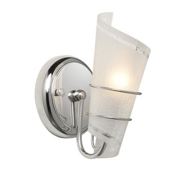 Radiant RW105 Scroll Wall Light E14 60W 240V - 1-Light Chrome and White