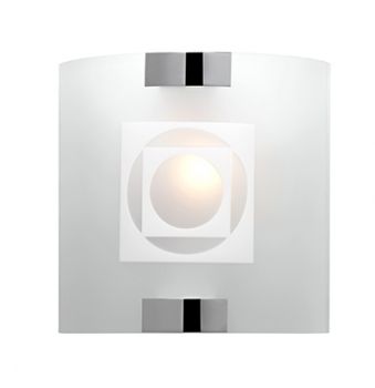 Radiant RW107 Pax Wall Light E14 60W 230V - Square glass Chrome and White