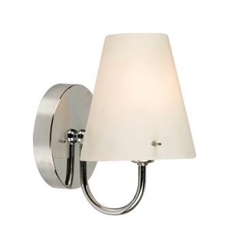 Radiant RW142 Madlyn Wall Light 230V - 1xE14 Chrome and White