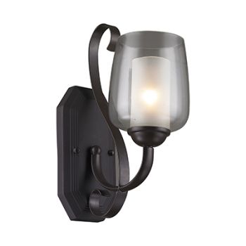 Radiant RW150 Wall Light Up Facing - 230V E27 1x40W Clear / White and Black