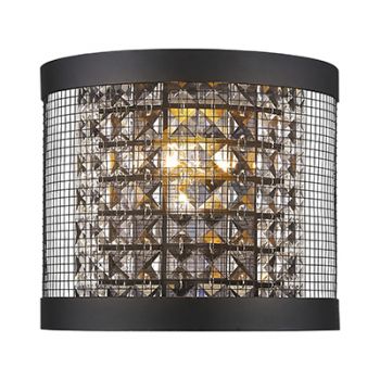 Radiant RW85 Wall Light Mesh and crystal - 230V E27 1x60W Black