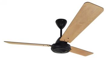 Solent Fans High Breeze Motor Black, Blade Wood 3 x 1200mm, Remote 5 Speed (Multiple Colours/Finishes)
