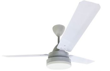 Solent Fans High Breeze Motor, Blade Aluminium 3 x 900mm, LED Light Kit, 5 Speed Wall Control and 1 Light Switch (Multiple Colours/Finishes)