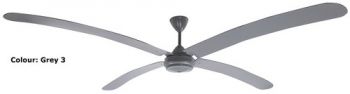 Solent Fans High Breeze 100 Motor Ash Grey, Blade Bent 4 x 2000mm Ash Grey (Multiple Fan Remotes/Controls)
