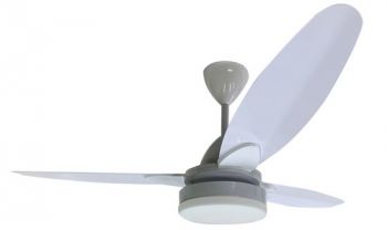 Solent Fans Senorita Motor, Blade Aluminium 3 x 1200mm, LED Light Kit, 5 Speed Wall Control and 1 Light Switch (Multiple Colours/Finishes)
