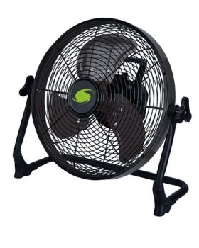 Solent Fans 300mm 36W Rechargeable Portable Fan Black