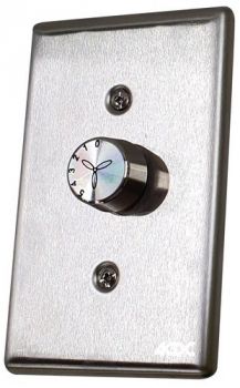 Solent Fans 5 Speed 1 Fan Wall Control With Stainless Steel Plate Regulator