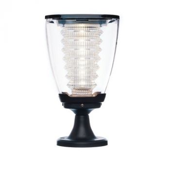 Solight WYN-ESL-15 Short Solar Garden Bollard Light with aouto day/night switch IP65 Black