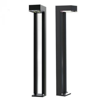 Solight SGL-07 Solar Mirage Bollard Light IP65 with auto day/night switch (Pack of 2) Black 