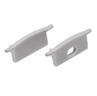 Spazio LED Strip Light 1039.2.EC Slim End Cap (pair) Grey