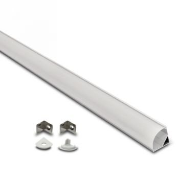 Spazio Profile 1070.05 Corner Surface Mount Contract 3m Profile With Anodised Aluminium Body