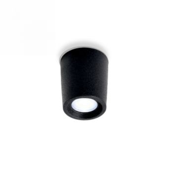 Spazio Outdoor Ceiling Light 1A9.000.000.AXZ1R, 1A9.000.000.AXZ1L Livia 60 Black Surface Mounted Exterior Ceiling Fitting Black 1.7W (Multiple Colours/Finishes)