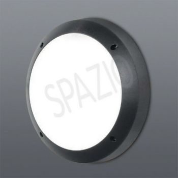 Spazio 1G3.000.000.AYE27 Gelmi exterior wall fitting with shockproof resin body and diffuser Black