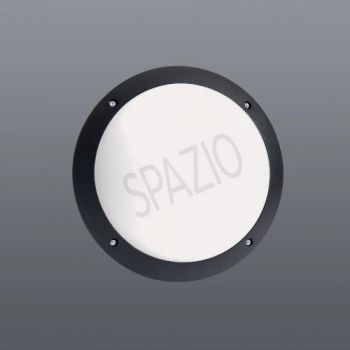 Spazio 1R4.000.000.AYE27, 1R4.000.000.WYE27 Lucia Wall Fitting IP66 with shockproof resin body and PMMA diffuser (Multiple Colours/Finishes) Black, White