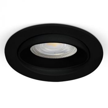Spazio Downlight WYN-2227/30 230V 10W Fitting With Aluminium Body, Tilt. Suitable For Led Gu10 Lamps Matt Black