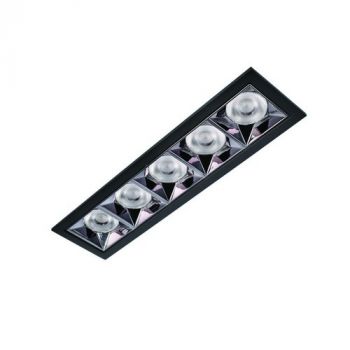 Spazio Downlight 2362.05.3030, 2362.05.4030 Kler Rec 5 Light Linear 20W (Multiple Colours/Finishes)