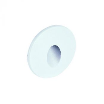 Spazio Wall Light WYN-2385.0131 Orion Round Drop LED Footlight Made Up Of Die-Cast Aluminium With A Glass Diffuser 3w White