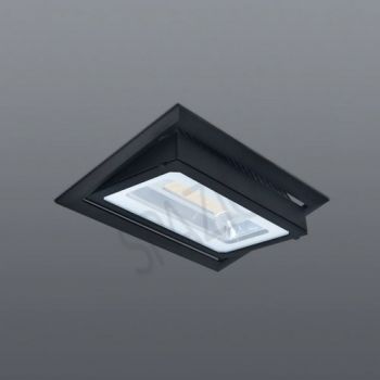 Spazio 2856.3530 35W Metropole 3CCT High power, colour temperature changing, recessed LED downlight with aluminium body and glass diffuser Black