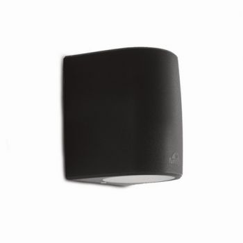 Spazio WYN-2A6.000.000.AXD2K Marta 160 2L CTC Up and Down Wall fitting with shockproof resin body and polycarbonate diffuser, incudes GX53 CTC lamp Black
