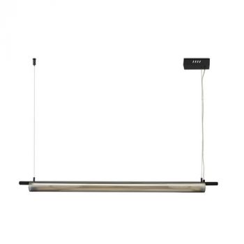 Spazio Pendant Lights 3963.3010, 3963.3030 Misaki Dimmable LED Linear pendant with metal body and glass shade (Multiple Colours/Finishes)