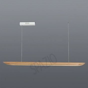 Spazio 3970.30.01 Soren Linear, triac dimmable, LED Pendant with aluminium body, Wooden shade and Acrylic diffuser Natural AshWood