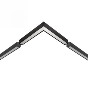 Spazio Ceiling Light 3993.2330.CJ 23W Black S-System Linear 90° Corner Joint Ceiling Light