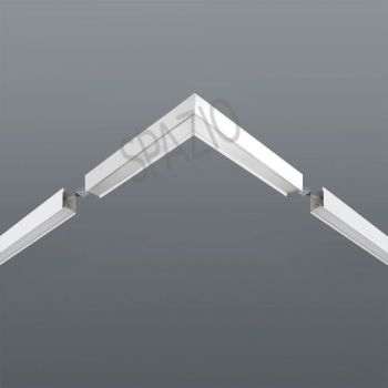 Spazio 3993.2331.CJ S-System Linear 90° Corner Joint With An Aluminium Body And Polycarbonate Diffuser IP20 White