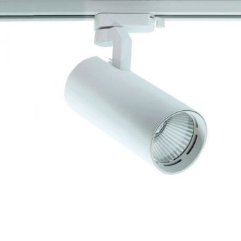 Spazio Track Light 4133.3035.31 Canon LED 3 Wire 3500K Track mount fitting 30W White