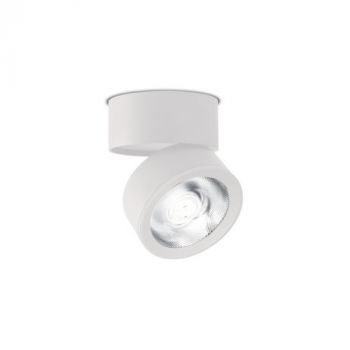 Spazio Spotlight WYN-4135.3031S Harrods Surface Mounted High Wattage Adjustable Spot With Aluminium Body And Polycarbonate Diffuser White