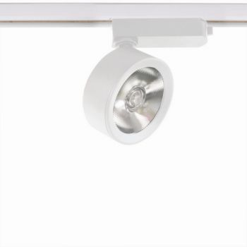 Spazio Track Spot WYN-4135.4031 Harrobs - Fixed 3 wire LED track spot made up of aluminium with fixed beam angle - 36° 4000K White