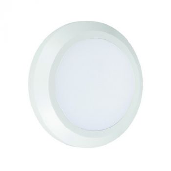 Spazio Outdoor Wall Light 4487.1.30.31 Ozo LED Round Plain 3000K Bulkhead 2.55W White